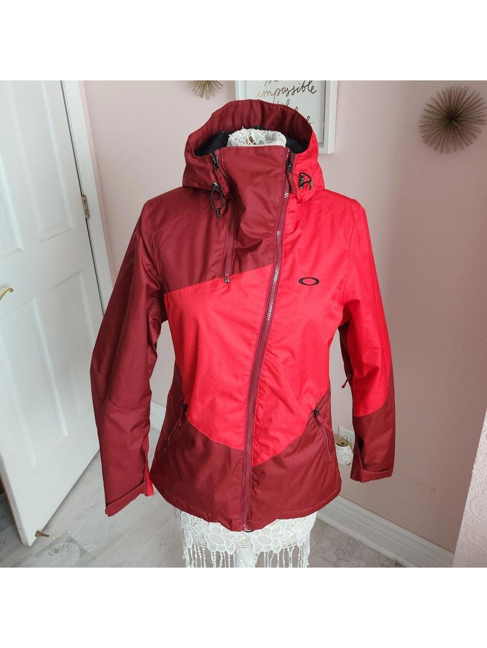 Oakley Women's Snowboard Ski Jacket Medium Maroon Red Waterproof Hooded LKNW
